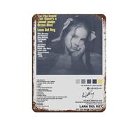 Lana Del Rey Affiche rétro en métal avec inscription « Did You Know That There's A Tunnel Under Ocean Blvd » - Décoration murale - 30,5 x 40,6 cm