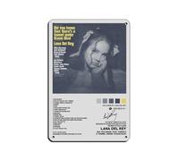 Lana Del Rey Affiche rétro en métal avec inscription « Did You Know That There's A Tunnel Under Ocean Blvd » - Décoration murale - 20,3 x 30,5 cm