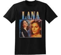 Lana Del-Rey Vintage T-Shirt Funny Men Cotton Tees Streetwear Black XL