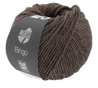 Lana Grossa BINGO Laine Mérinos 50 g doux, lavable en machine, à tricoter pour tous les projets 80 m, couleur : 1038 - Moka chiné