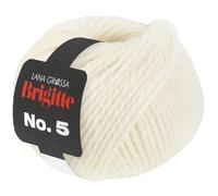 LANA GROSSA Brigitte - N° 5 - Fil à mèche mérinos 2 fois torsadé - Fil à tricoter à la main en 100 % laine vierge (mérinos extra fine) - 50 g de laine pour tricot et crochet - 75 m - FB 1