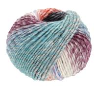 LANA GROSSA Colors for You - Fil à mèche volumineux avec dégradé de couleur - Fil à tricoter à la main en 55 % laine vierge et 45 % polyacrylique - 50 g de laine pour tricot et crochet - 90 m - FB 145