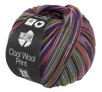 LANA GROSSA Cool Wool Print | Laine extra fine en mérinos résistante à la machine à laver et anti-feutre | Fil à tricoter à la main en 100% laine (mérinos extra fine) | 50 g de laine pour tricoter et