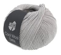 Lana Grossa Cool Wool Seta 17 Pelote de laine Gris clair