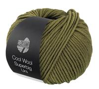 Lana Grossa COOL WOOL SUPERBIG UNI 50 g, couleur : 024 - Olive