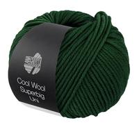 Lana Grossa COOL WOOL SUPERBIG UNI 50 g, couleur : 028 - Vert bouteille