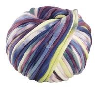 LANA GROSSA Gelato - Ruban de tuyau en coton doux rempli avec impression chatoyante colorée - Fil à tricoter à la main en 52 % coton et 48 % polyamide - 100 g de laine pour tricot et crochet - 80 m de