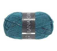 LANA GROSSA Meilenweit 100 | Chaussettes classiques unies et imprimées, résistantes au lavage en machine | Fil à tricoter à la main en 80 % laine vierge et 20 % polyamide | 100 g de laine pour tricot