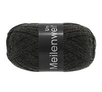 LANA GROSSA Meilenweit 100 FB1105 | Classiques chaussettes unies et imprimées, résistantes en machine | Fil à tricoter à la main en 80 % laine vierge et 20 % polyamide | 100 g de laine pour tricot et