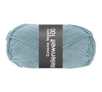 LANA GROSSA Meilenweit Cotone Vegano - L'alternative du fil à chaussettes sans fibres animales - Fil à tricoter à la main en 76 % coton, 14 % polyamide et 10 % polyester - 100 g de laine pour tricot