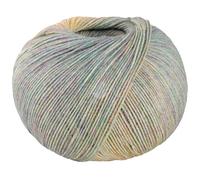LANA GROSSA Meilenweit FB7222 - Lot de 100 pelotes de fil à chaussettes de qualité supérieure - Lavable en machine - 75 % laine vierge et 25 % polyamide - 100 g - Pour tricot et crochet - 420 m