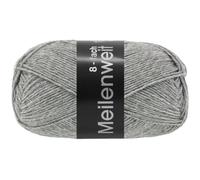 LANA GROSSA Meilenweit FB9615 - 8 fils pour chaussettes - Lavable en machine - 80 % laine vierge et 20 % polyamide - 150 g - Pour tricot et crochet - 315 m