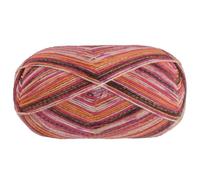 Lana Grossa MEILENWEIT PICCATA Chaussettes classiques 100 g, lavables en machine, extra résistantes, couleur : 4801 - Rose/orange/gris foncé/pêche/écru/lilas/rouge argile/camel