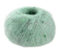 LANA GROSSA Natural Superkid Tweed - FB632 - Fil de dentelle fin en 60 % mohair Superkid avec 30 % soie, 7 % coton, 3 % polyester et picots en tweed délicats - 25 g - Pour tricot et crochet - 200 m