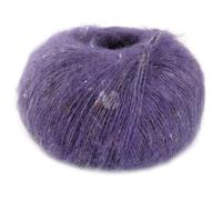 LANA GROSSA Natural Superkid Tweed | Fil fin en lace en 60 % mohair Superkid avec 30 % soie, 7 % coton, 3 % polyester et de délicats nœuds tweed | 25 g de laine à tricoter et crocheter | 200 m de fil
