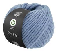 LANA GROSSA Per Lei GOTS Fil à mèche classique en mérinos, certifié GOTS - Fil à tricoter à la main en 100 % laine vierge - 50 g de laine pour tricot et crochet - 60 m
