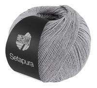 LANA GROSSA Setapura - FB20 - Fil de soie mat agréablement doux - Fil à tricoter à la main en 100 % soie - 50 g de laine pour tricot et crochet - 200 m