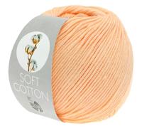LANA GROSSA Soft Cotton FB1 Fil de coton doux avec teneur en microfibre moderne, fil à tricoter à la main en 70 % coton et 30 % polyacrylique, 50 g de laine pour tricot et crochet, 140 m