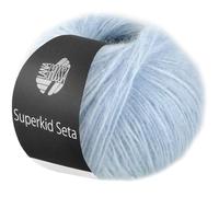 LANA GROSSA Superkid Seta - Fil tubulaire délicat en mohair Superkid avec soie - Fil à tricoter à la main en 65 % mohair (Superkid) et 35 % soie - 25 g - Pour tricot et crochet - 100 m