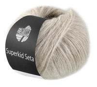 LANA GROSSA Superkid Seta - Fil tubulaire délicat en mohair Superkid avec soie - Fil à tricoter à la main en 65 % mohair (Superkid) et 35 % soie - 25 g - Pour tricot et crochet - 100 m