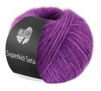 LANA GROSSA Superkid Seta - Fil tubulaire délicat en mohair Superkid avec soie - Fil à tricoter à la main en 65 % mohair (Superkid) et 35 % soie - 25 g - Pour tricot et crochet - 100 m