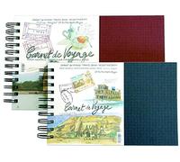 Lana Papier Aquarelle Carnet de Voyage 17x27cm 300g/m² 25 Feuille, Couverture: Rouge
