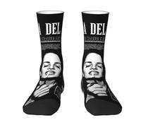 Lana Singer Del* Rey Chaussettes Colorblock | Chaussettes adultes au design musical rétro, chaussettes confortables mi-mollet pour les fans de musique et de mode