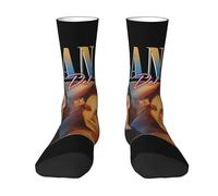Lana Singer Del* Rey Chaussettes Colorblock | Chaussettes adultes au design musical rétro, chaussettes confortables mi-mollet pour les fans de musique et de mode