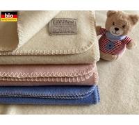 LANABEST Couverture pour bébé Blanc naturel 75 x 100 cm En laine mérinos bio LANABEST Qualité supérieure Chaude et particulièrement respirante Couverture d'éveil Couverture douillette Très bon cadeau