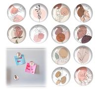 LANAFAY 12 Pièces Aimant Frigo Magnet, Aimant Frigo Decoratif, Aimants Tableau Magnétique 3D, pour Armoires et Tableaux Blancs, Maison Bureau (Rond/30MM)