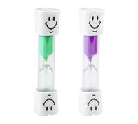 LANAFAY 2PCS Sablier Minuterie 3 Minutes, Minuteur Brosse a Dent Enfant, Sabliers Enfants Coloré, Petit Sablier Brossage Dents Enfant, pour Cuisine, Exercice, Brossage (Bleu et Violet)