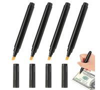 LANAFAY 4 Pièces Stylo Faux Billets, Euro Tester Pen Stylo Détecteur de Faux Billets, Stylo Billet Banque Faux pour euros, dollars, livres, toutes les principales devises internationales