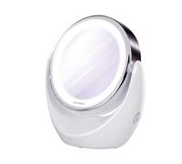 Lanaform - LED Mirror - Miroir Maquillage - Miroir LED Ø13 Cm - Miroir Grossissant - Effet Grossisant X1/ X10 - Miroir Double Face