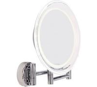 Lanaform Miroir mural LA131007 – 1 face grossissante x10, éclairage LED, gris
