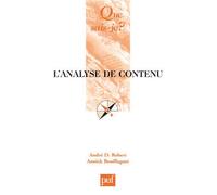 L'analyse de contenu - Annick Bouillaguet - Que Sais-Je - Poche - Etude