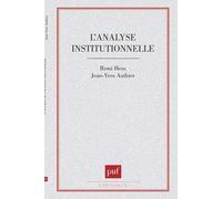 L'analyse Institutionnelle