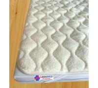 Lanamed LANAMED Surmatelas 90 x 200 cm en laine vierge de qualité supérieure - Alèse de lit - Surmatelas de la marque LANAMED : laine d'agneau mérinos extra dense et super douce 650 g/m² - Qualité