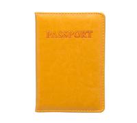 LANANAI Sac de passeport fin pour passeport de voyage simple pour livre, livre, ticket de transport, couverture ultra fine, jaune, 9.8 x 14 cm, Décontracté