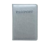 LANANAI Sac de passeport fin pour passeport de voyage simple pour livre, livre, ticket de transport, couverture ultra fine, gris, 9.8 x 14 cm, Décontracté