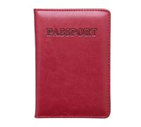 LANANAI Sac de passeport fin pour passeport de voyage simple pour livre, livre, ticket de transport, couverture ultra fine, Rouge, 9.8 x 14 cm, Décontracté