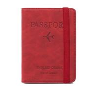 LANANAI Sac de passeport, sac de rangement pour carte d'identité, étui de protection pour billet d'avion à l'étranger, porte-cartes de voyage, Rouge, 11 x 1.5 x 14.8 cm, Décontracté