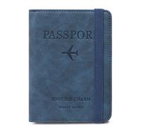 LANANAI Sac de passeport, sac de rangement pour carte d'identité, étui de protection pour billet d'avion à l'étranger, porte-cartes de voyage, bleu, 11 x 1.5 x 14.8 cm, Décontracté