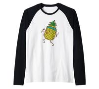 L'ananas va Faire du Jogging ou Courir des Fruits sucrés Manche Raglan