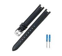 LANAPPTLTG Accessoires de montre tendance for femmes, compatibles for les modèles Anne Klein AK2156, AK2157, AK2618, interface concave, bracelet confortable 12 x 6 x 14 x 8 mm(Black-ST-K1,12x6mm)