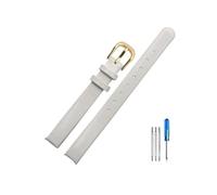 LANAPPTLTG Bracelet de montre en cuir CK for femmes, compatible for les modèles K431, K432, 3209 et K436, for boucle ardillon en acier inoxydable massif brillant, 10 mm(White(YG)-Golden)
