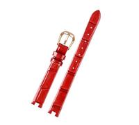 LANAPPTLTG Bracelet de montre en cuir glacé for femme, compatible for les bracelets de montre Longines Waltz Series L2.304, 305, 306 et 307(Red-Gold,9mm)