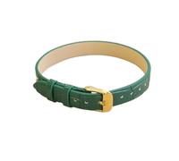 LANAPPTLTG Bracelet simple en cuir grainé de bambou for boucle en or clair, cordon de bijoux, lettre, bracelet minimaliste classique, accessoires 8 mm 10 mm(Green,8mm)