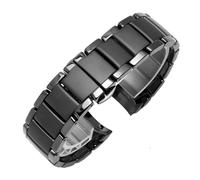 LANAPPTLTG Bracelets de montre en céramique Bracelet de montre mâle adapté for Armani Ar1400 1410 1451 1452 noir montre Bracelet femme 22 24mm Bracelet de montre(AR1451-24mm)