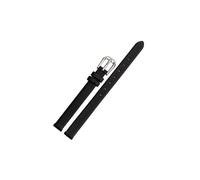LANAPPTLTG Bracelets de montre en cuir for femme 6/8/10/12/13/14/15/16/17 mm, matériau souple, for boucle en acier inoxydable argenté(Black,6mm)