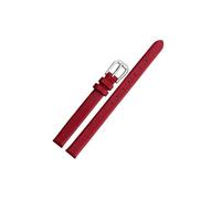 LANAPPTLTG Bracelets de montre en cuir for femme 6/8/10/12/13/14/15/16/17 mm, matériau souple, for boucle en acier inoxydable argenté(Red,8mm)